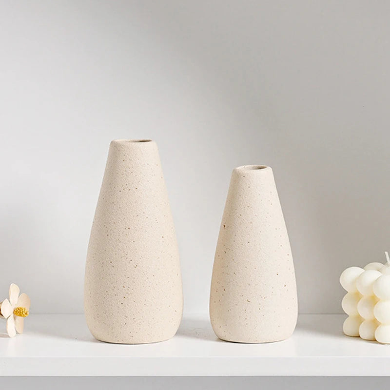 Keramikvase – Weiße Nordic Dekovase